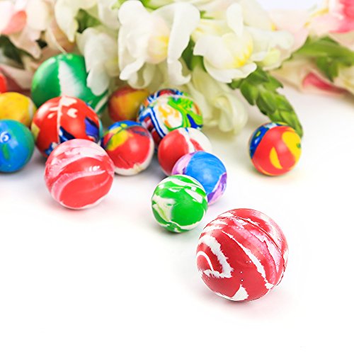 image for Pllieay 28 Pieces Bouncy Balls Assorted Colors and Sizes Rubber Balls 