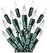 Prextex 100-Count Clear Green Wire Christmas Light Set Christmas Decorations primary
