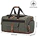 S-ZONE Vintage Canvas Geniune Leather Travel Tote Duffel Weekend Bag Shoes Pouch
