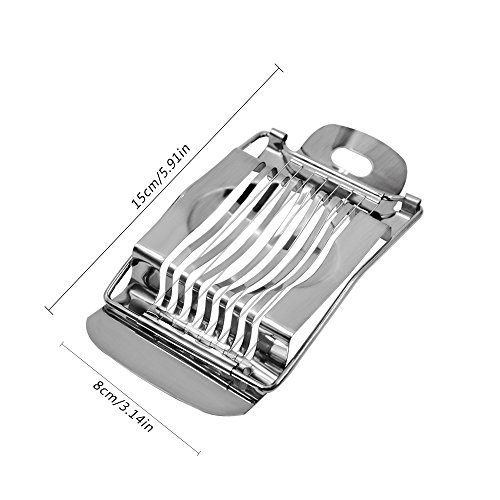 PROKITCHEN Boiled Egg Slicer Tool, Stainless Steel Wire Egg Slicer Strawberry Cutter - Thumbnail 2