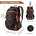 MOUNTAINTOP 22L/28L Unisex Hiking/Camping Backpack (Black-5832)