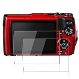 PCTC Tempered Glass Films Compatible for Olympus TG-5 Tough TG-5 9H High Transparency Crystal-Clear(2 Pack)