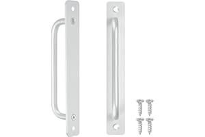 M METERXITY 2-Pack Barn Door Handles, 6.3Inch/160mm Hole Center Aluminium Alloy Gate Handle with Mounting Screws for Bathroom