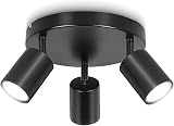 Ketom Rotatable 3 Way Black GU10 Ceiling Spotlight Round Chasis view 8
