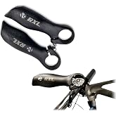 Yccyctrek Bicycle Handlebar Ends for Comfort 22.2mm Diameter | Grey 3k Matte,Carbon Fiber and Aluminium Alloy, one Pair Mtb Bar Ends Grips