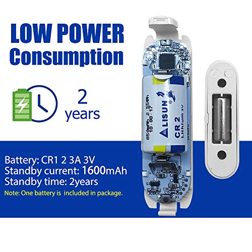 Wi-Fi sensor de puerta/ventana alertas APP sensor de seguridad para el hogar, El detector de sensor de imán de puerta de ventana inteligente funciona con Alexa Google Home IFTTT - Imagen 8