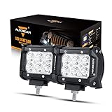 Auxbeam LED Light Bar 4 inch LED Pods 18W Driving Light 2Pcs 3W Spot Beam for Jeep, ATV, Truck, Boat