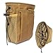 Tactical Molle Drawstring Magazine Dump Pouch, Military Adjustable Belt Utility Fanny Hip Holster Bag Outdoor Ammo Pouch (Brown)