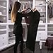 Black Garment Bag 55 Inch Suit Dress Cover for with with a Transparent Clear Panel for Easy Viewing