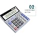 LOHOME Large 12-digit Electronic Calculator - Battery & Solar Powerd Standard Function Desktop Business Calculator with LCD Display Screen for Home & Office Use