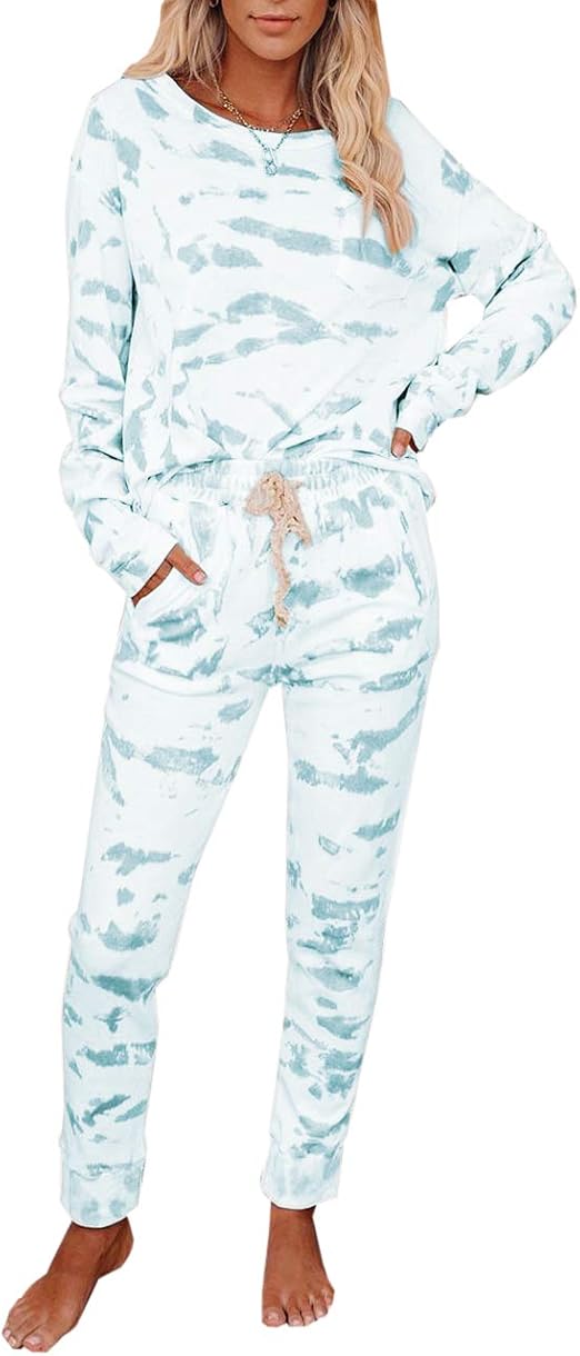 womens tie dye sweatshirt and sweatpants