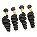 JINREN Brazilian loose Wave Virgin Hair 4 Bundles 16 18 20 22inch Unprocessed Brazilian Virgin Human Hair Weave Natural Black 10-26inch