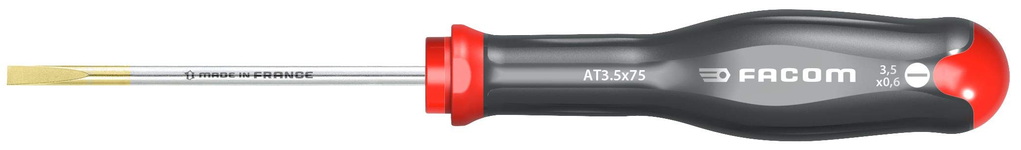 FACOM AT3.5X75 PROTWIST Screwdriver for Slotted Screws - countersunk Blade — image 1
