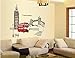 ufengke London Big Ben Tower Bridge Wall Decals, Living Room Bedroom Removable Wall Stickers Murals