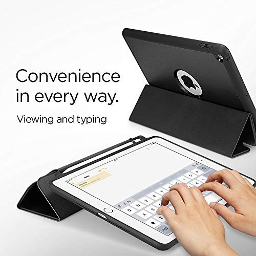 Spigen Smart Fold 2 Compatible con Apple iPad 9.7 (2017) Funda - Negro - Imagen 7