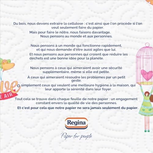 De Corazones Lot de 21 rouleaux de papier de cuisine, 58 feuilles à 2 couches par rouleau, absorption maximale, 100% pure cellulose, emballage en plastique recyclé, certifié FSC