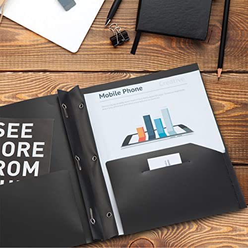 Comix Heavy Duty Plastic Folder, 2 Pocket Letter Size Poly File