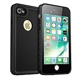 iPhone 7 Waterproof Case, iThrough IP68 Underwater Case for iPhone 7, Dust Proof, Snow Proof, Shockproof, Heavy Duty Protective Carrying Slim Case Cover for iPhone 7 with Touch ID, 4.7'' (Black)
