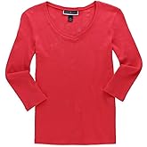 Karen Scott Womens Cotton Keyhole-Cutout Top Open-Trim Keyho - Deep Black, Small