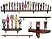 10 Place Wall Hanging Tap Handle Display, Dark Walnut