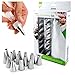Lavesi 28-Piece Cake Decorating Set - Kit Includes 15 Popular Stainless Steel Tips - 1 Coupler -12 Piping Bags - Supplies for Crafting Fancy Icing Decorations on Pastries, Cupcakes, Cookies & Biscuits
