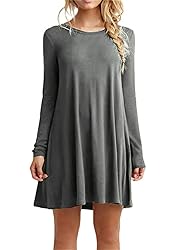 YMING Women Casual Loose Dress Flowy Mini Dress