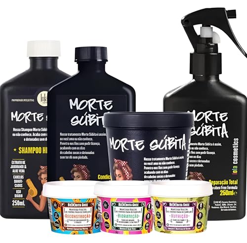 Kit Lola Morte Subita: Tratamento Capilar Lola Cosmetics – Kit Morte Súbita 4 Produtos + Be(M) dita Ghee 3x100g