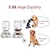 Feeder Dispenser, Dog Cat Food Combo,Automatic Gravity Drinking Fountain Bottle Bowl Dish Stand 0.8 Gal