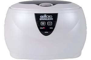 GemOro Sparkle Spa | Personal Ultrasonic Jewelry Cleaner with 3 User-Programmable Timed Cleaning Cycles | Professional Performance Machine for Rings Watches Glasses Earrings (1783)