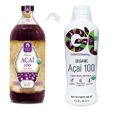 Acai100 100% Acai Juice Supplement by Genesis Today - 32oz. Acai100 100% Acai Juice Supplement by Genesis Today - 32oz.