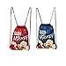 Disney Mickey Mouse Drawstring Backpacks 2 Pack Blue & Red