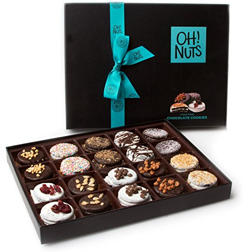Oh Nuts Chocolate Covered Cookie Gift Baskets 20 Variety Gourmet