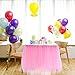 Haperlare 3ft Pink Tulle Table Skirt Queen Wonderland Pink Tablecloth Skirting Tutu Tablecloth with Smooth Edge for Christmas Wedding Baby Shower Birthday Cake Dessert Table Decoration 31 x 36 inch