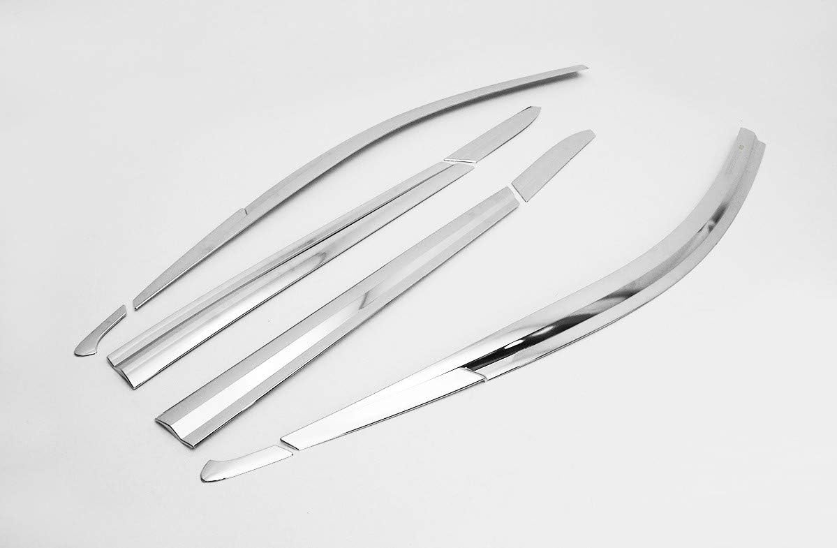 Autoclover Chrome Wind Deflectors Set for Kia Stonic 2017+ (8 pieces