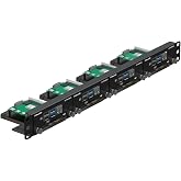 UCTRONICS 19&rdquo; 1U Rack Mount for Raspberry Pi with SSD Mounting Brackets, Thumbscrews Front Removable Bracket Supports Up to 4 Raspberry Pi 5, 3B/3B+, 4B and 4 SSDs, Option SD Card Adapter