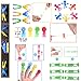 100PCs Assortment Mini Toys Party Favor Boxes Including Slap Bracelets, Mini Cameras,Stamps,Yo-Yos and More for Goody Bags Fillers, Pinata Toys, Kids Party Favors