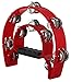 YMC Half Moon EZ Grip Tambourine 20 Jingles - Red
