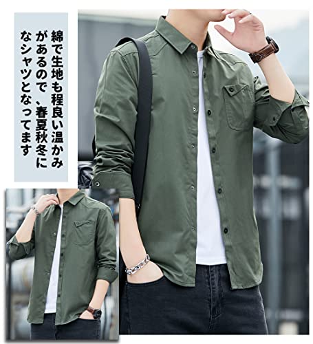 Amyni Men's Shirt, Long Sleeve, Short Sleeve, Casual, Plain, Oxford Shirt, Cotton Shirt