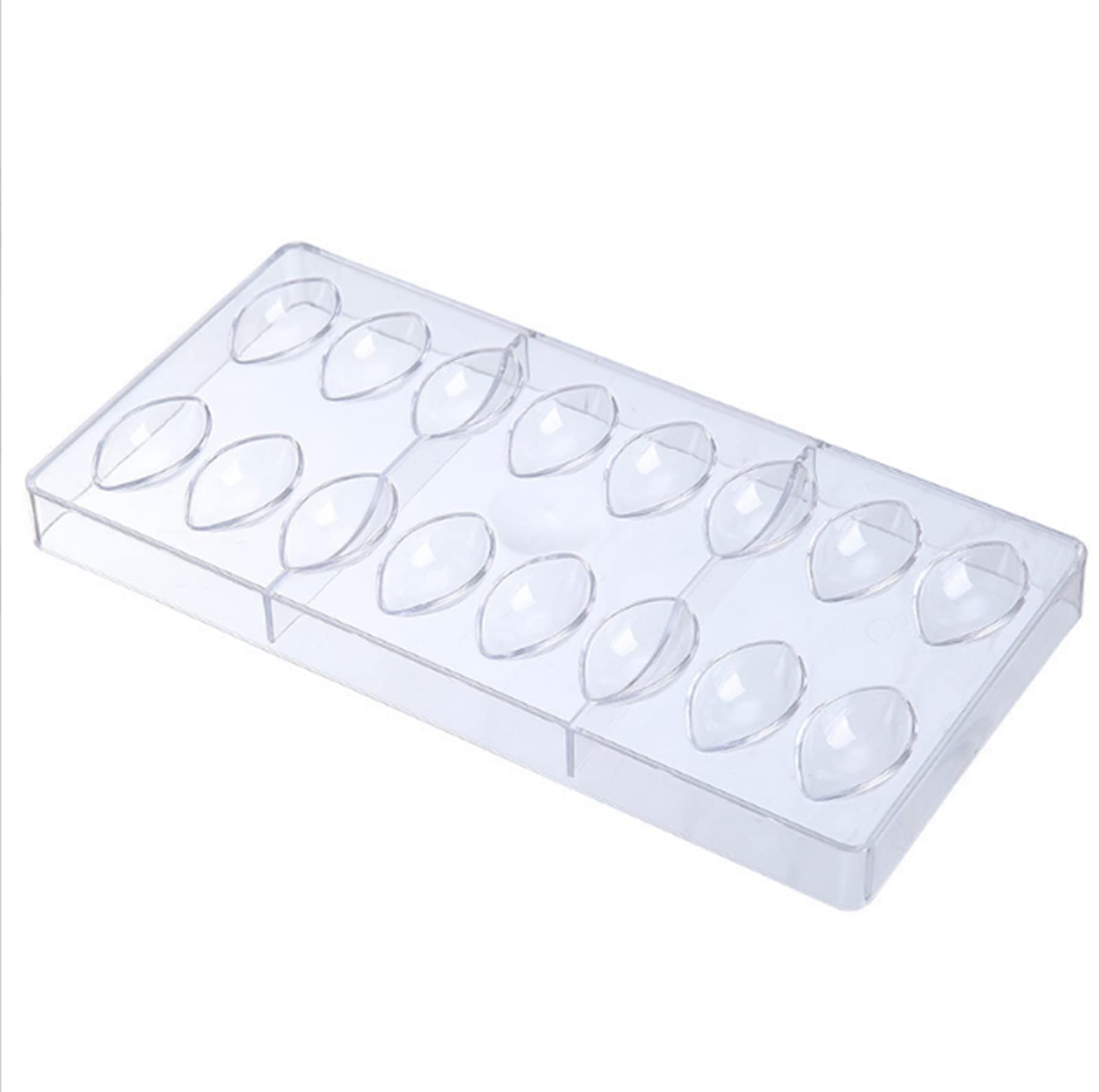 Binwat 16 Grid Chocolate Candy Mold PC Polycarbonate Chocolate Making Mould (Water Drop Shape) — image 1