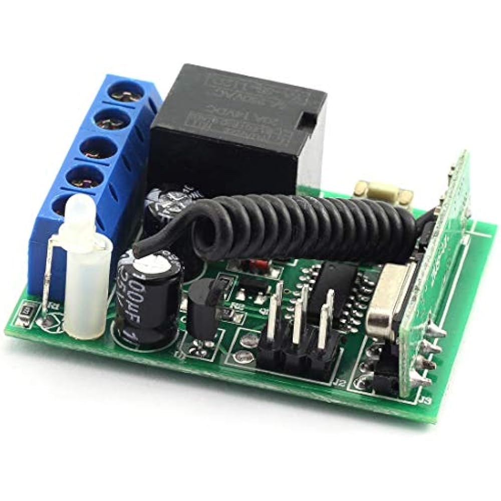 DC 12V 10A 1Channel Wireless RF Remote Control Relay Switch Kit 433MHz