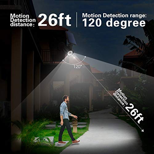 image for Mike Franklins Solar Motion Sensor Wall Light, 800 Lumens 8 LED Spotli