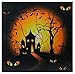 Northlight LED Lighted Spooky House and Eyes Halloween Canvas Wall Art, 19.75