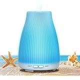 BAXIA TECHNOLOGY Aroma Essential Oil Diffuser, 100ml Portable Ultrasonic Aromatherapy Diffusers with 8 Color LED Night Lights and Waterless Auto Shut-off for Home Baby Bedroom Office Study Yoga Spa