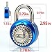 ABRAFOX 2-Pack Standard Dial Combination Lock Heavy Duty Word Padlock for School, Employee, Gym & Sports Locker, Case, Toolbox, Fence