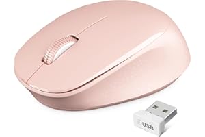 Trueque Wireless Mouse E702 2.4GHz Portable Computer Mouse with USB Receiver, Comfortable Silent Mice for Laptop, Chromebook, PC, Notebook, Desktop, Windows, Mac (Pink)
