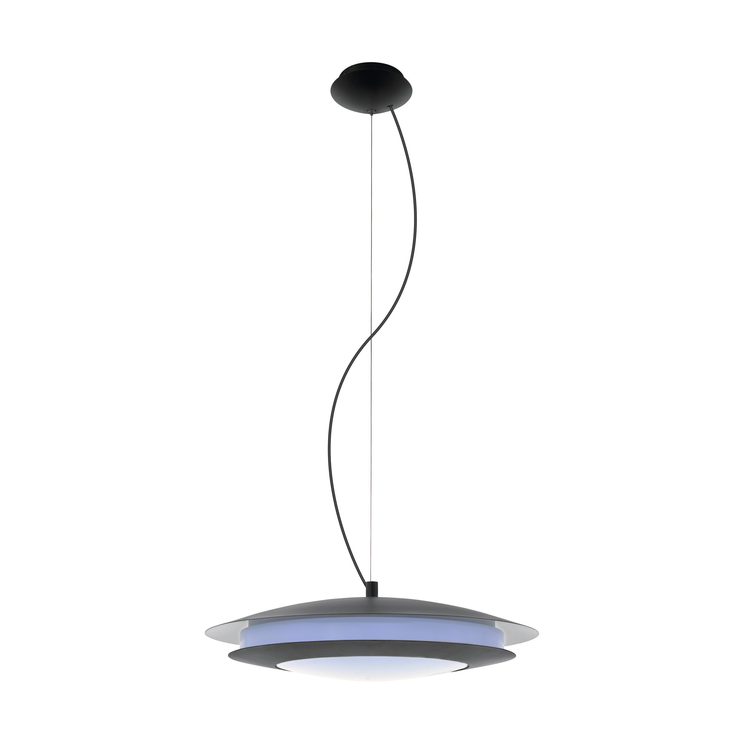 EGLO Moneva-C Pendant Light, Steel, 27 W, Diameter 48.5 cm, Black