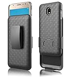 Galaxy J7 Star Case,J7 Crown Case,J7v 2nd Gen,J7 2018,J7 Refine Case, Belt Clip Holster Shock Proof Kickstand Phone Case Compatible for Samsung Galaxy J7 Crown Cases - Black Combo Shell & Holster Case