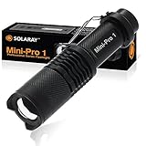 Small Handheld LED Emergency Flashlights - Professional Series Mini High Lumen Flashlight - 3 Light Modes, Adjustable Focus, Outdoor Water Resistant - Perfect for Camping and Hiking