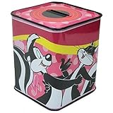 WL SS-WL-23815 Looney Tunes Pepe Le Pew & Penelope Tin Bank, 3.75