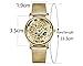 Men's Watches Luxury Fashion Casual Dress Quartz Wrist Watches for Men with Gold Face and Gold Watch Band (Gold)